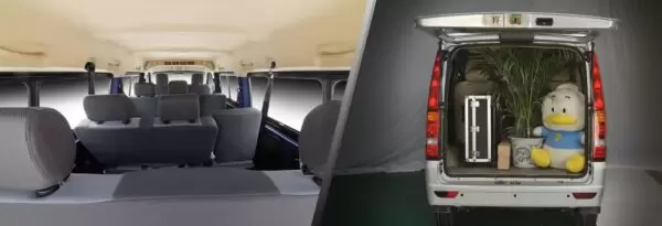 DFSK Price C37 Mega Van Rear spacious cabin view
