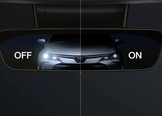 Toyota Corolla Altis Hybrid Sedan 12th Generation auto dimming rear view mirror