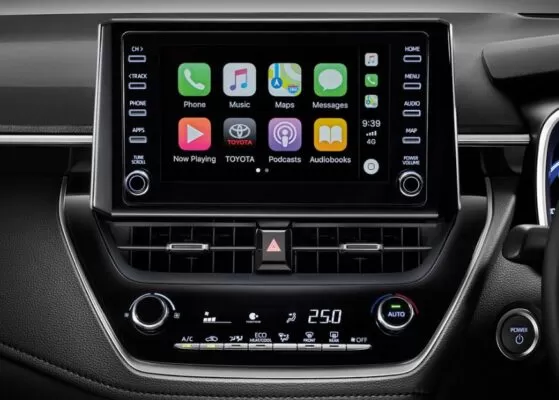 Toyota Corolla Altis Hybrid Sedan 12th Generation infotainment screen view