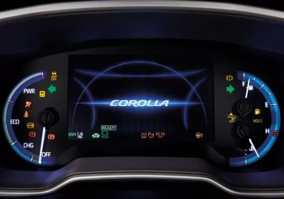 Toyota Corolla Altis Hybrid Sedan 12th Generation instrument cluster view