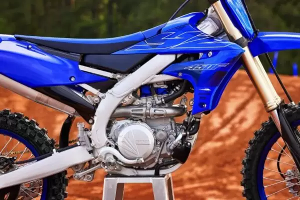 Yamaha YZ450F Motocorss Motorcycle engine close view