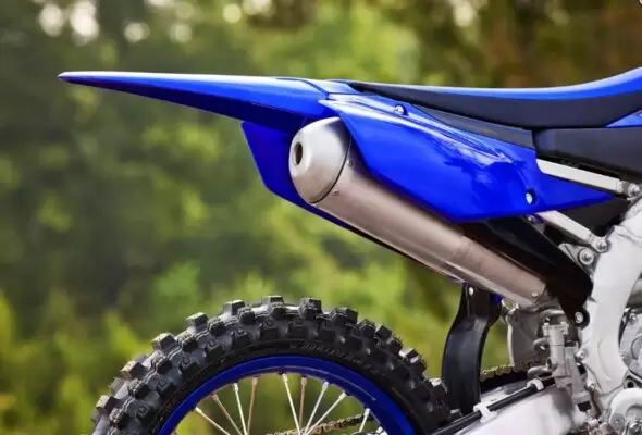 Yamaha YZ450F Motocorss Motorcycle exhaust view