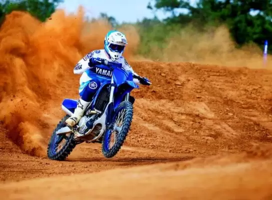 Yamaha YZ450F Motocorss Motorcycle on run view