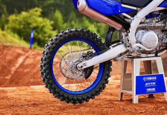 Yamaha YZ450F Motocorss Motorcycle rear wheel view