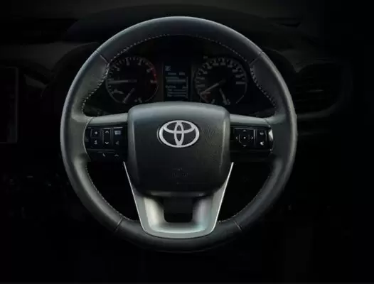 Toyota Hilux Revo Rocco Pickup truck steering wheel view