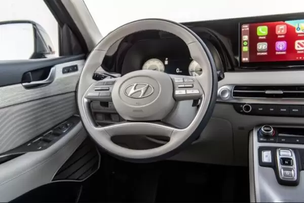 Hyundai Palisade SUV 1st Generation Facelift steering wheel close view