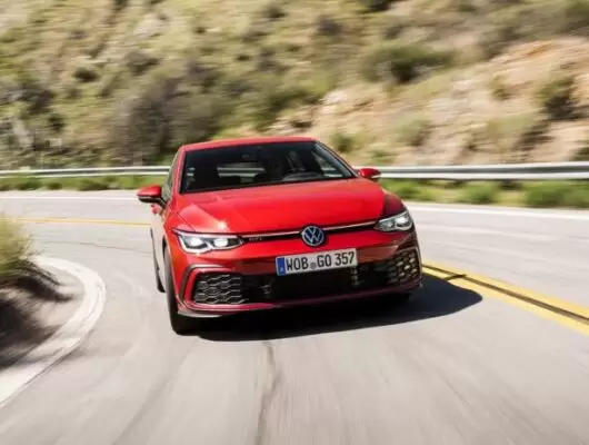 Volkswagen Golf GTI Hatchback car 8th Generation full front view