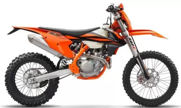 KTM 450 EXC enduro off road motorcycle full side view 2