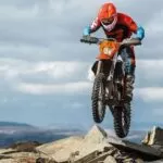 KTM 450 EXC enduro off road motorcycle on the hill