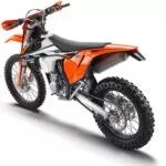 KTM 450 EXC enduro off road motorcycle side and rear view