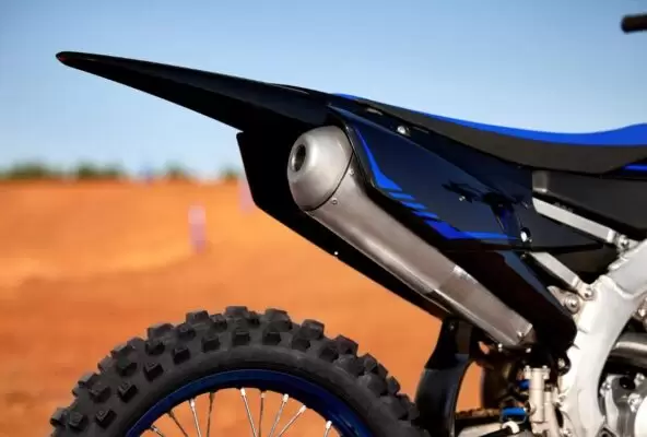 Yamaha YZ250F Motocross Motorcycle exhauster close view