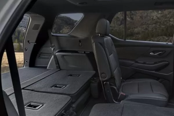 Chevrolet Traverse SUV 2nd Generation facelift folded 3rd row seats