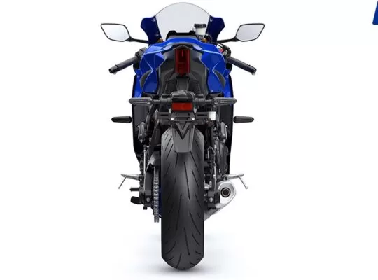 yamaha yzr7 sports motorcycle full rear view