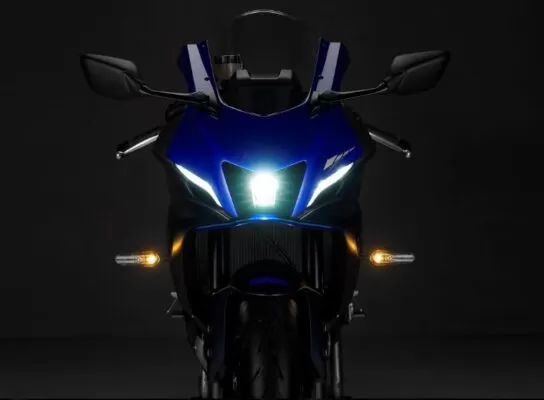 yamaha yzr7 sports motorcycle headlamp view