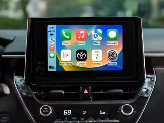 Toyota Corolla Sedan 12th Generation infotainment screen full view