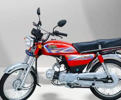 Hi Speed SR 70 cc Motorcycle red color side view