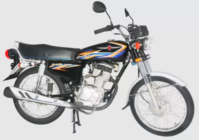 Metro MR 125 Motorcycle black full side view