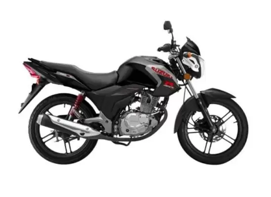 Suzuki GSX 125cc Motorcycle black full side view