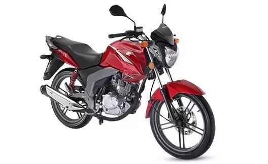 Suzuki GSX 125cc Motorcycle red color full view