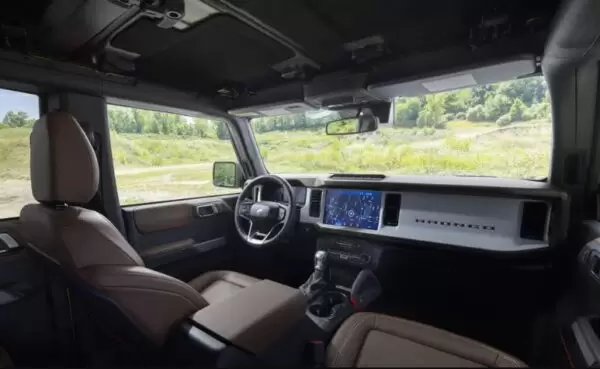Ford Bronco SUV 6th generation front cabin interior view