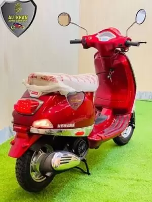 New Asia Ramza scooter 100cc red color rear view
