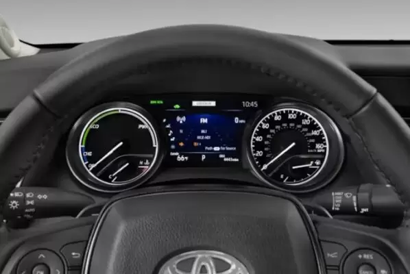 Toyota Camry Hybrid Sedan XV70 instrument cluster view