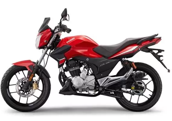 Derbi STX 150 sports bike red color full side view