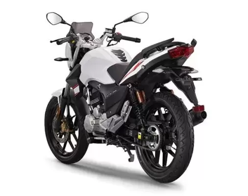 Derbi STX 150 sports bike white color full rear view