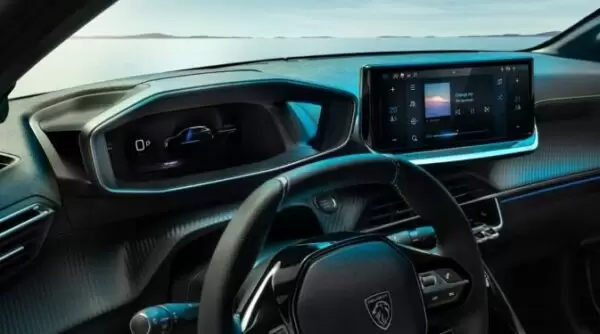 Peugeot e 208 A Stylish Facelift and Electrification instrument cluster and infotainment screen