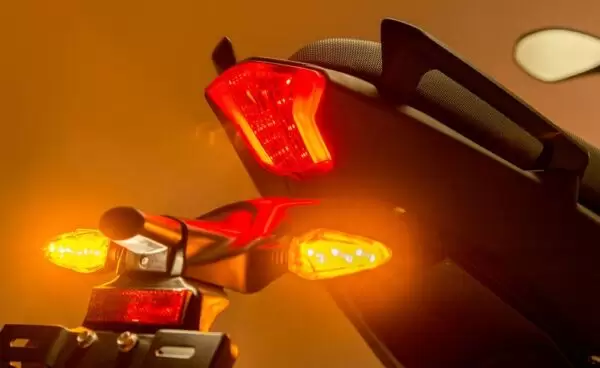 Benelli 302S Sports Motorcycle tail light close view