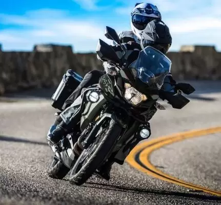 Kawasaki Versys x 300 Motorcycle full driving view