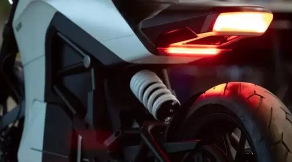 Auper Incity Electric Motorcycle side and rear view