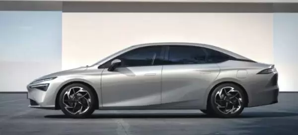 GAC Aion X Max electric sedan full side view