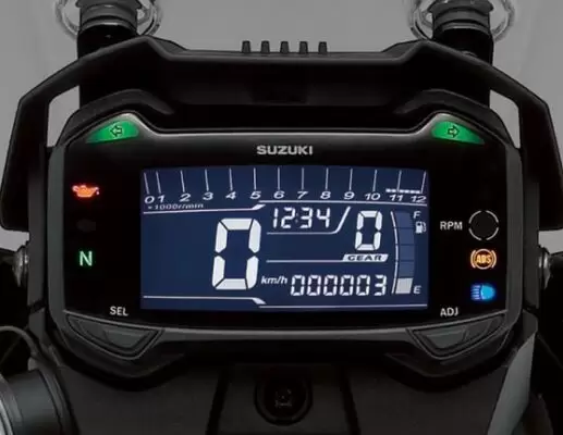 Suzuki V Strom 250 Adventure Motorbike instrument cluster view